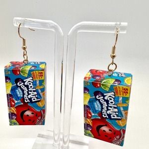 Kool-Aid Earrings - Jammer Juice Pouch Earrings- Mini Brands Earrings